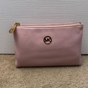 Michael Kors leather makeup bag